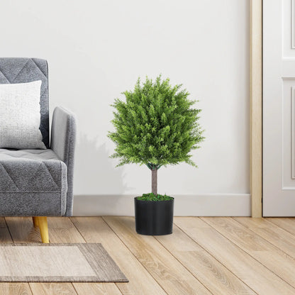 Artificial Cedar Topiary Trees In Pots, Indoor Outdoor Decor, Green Artificial Trees at Gallery Canada