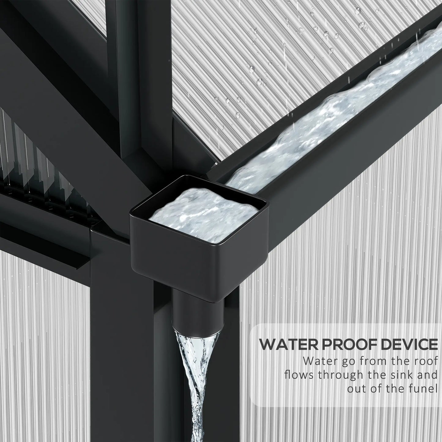 6' x 10' x 6.6' Polycarbonate Greenhouse, Walk-In Kit, Galvanized Frame, Grey Walk In Greenhouses at Gallery Canada