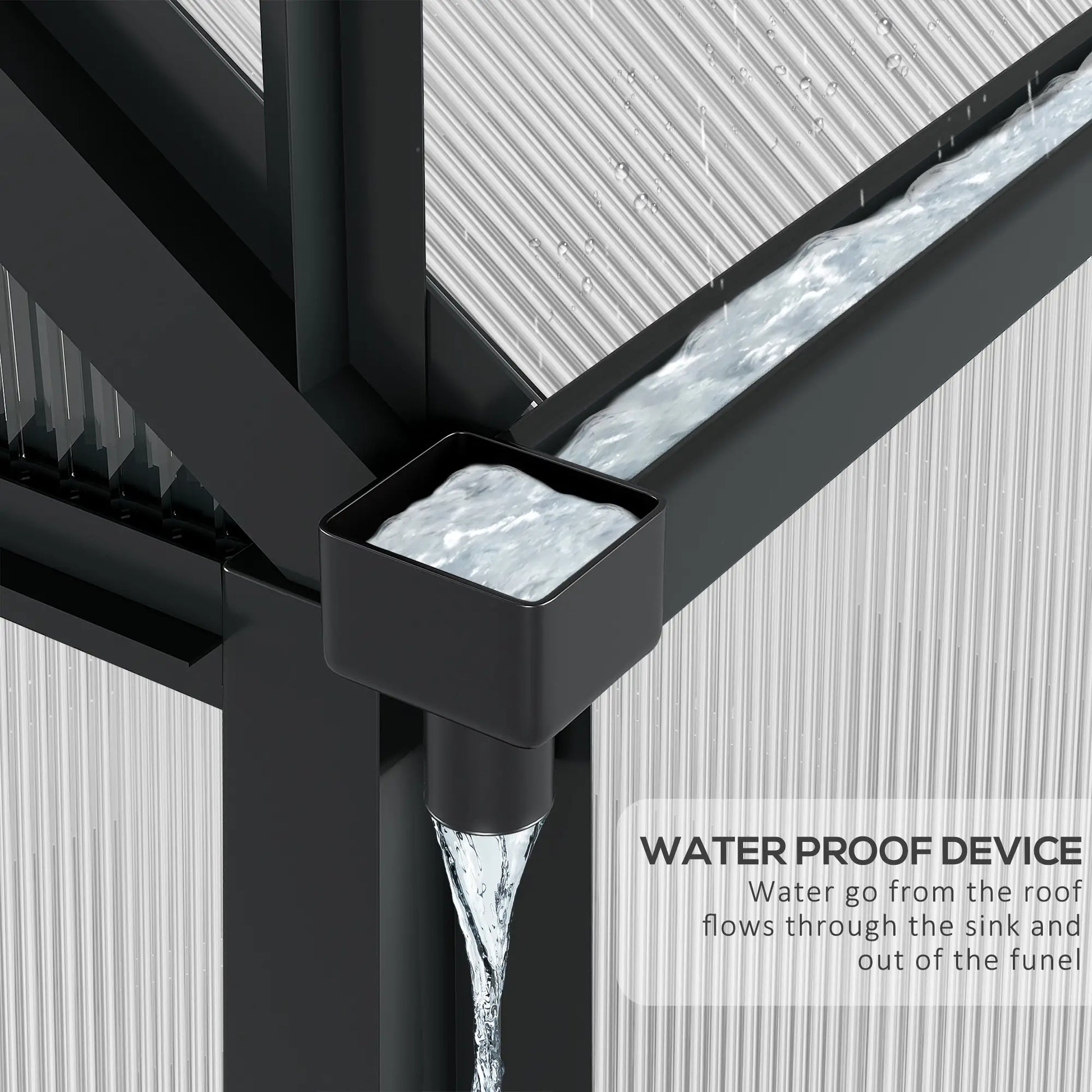 6' x 10' x 6.6' Polycarbonate Greenhouse, Walk-In Kit, Galvanized Frame, Grey Walk In Greenhouses at Gallery Canada