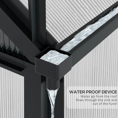 6' x 10' x 6.6' Polycarbonate Greenhouse, Walk-In Kit, Galvanized Frame, Grey Walk In Greenhouses at Gallery Canada