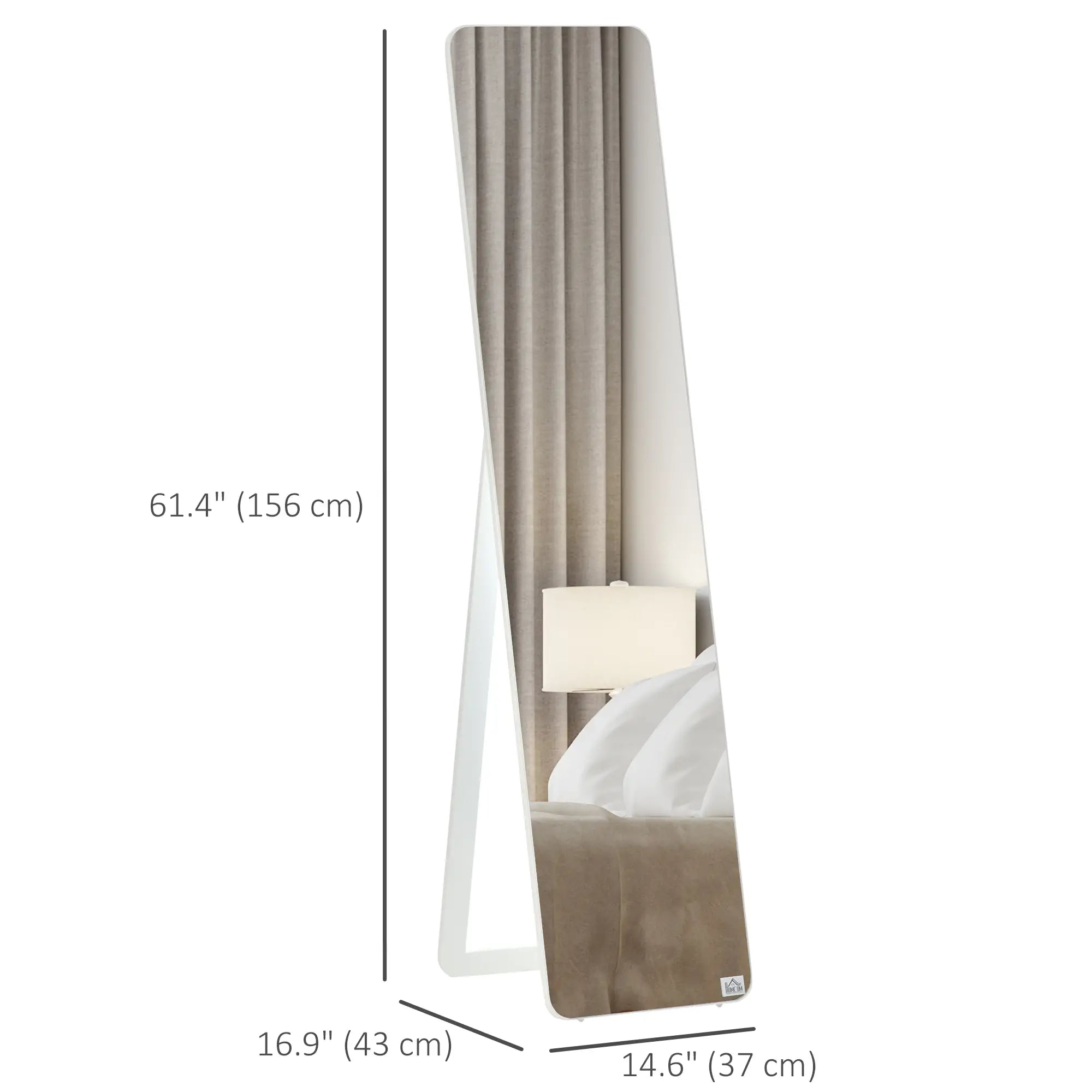 Full Length Mirror, Free Standing, Wood Frame, 15