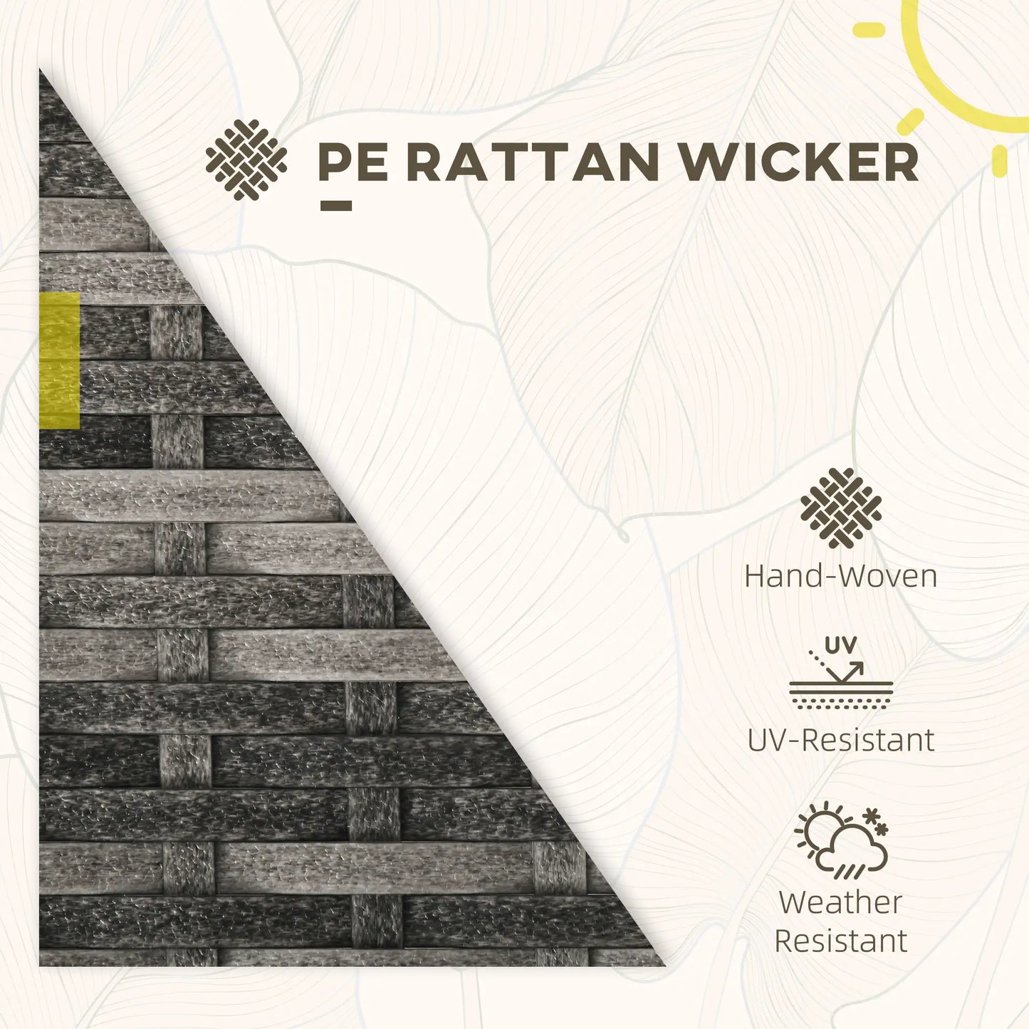 5-Piece Patio Furniture Set, Armchair, Stool, Table, Cushions, Outdoor Wicker Sofa Patio Furniture Sets at Gallery Canada