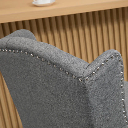 Counter Height Bar Stools Set of 2, Upholstered, Grey Bar Stools at Gallery Canada