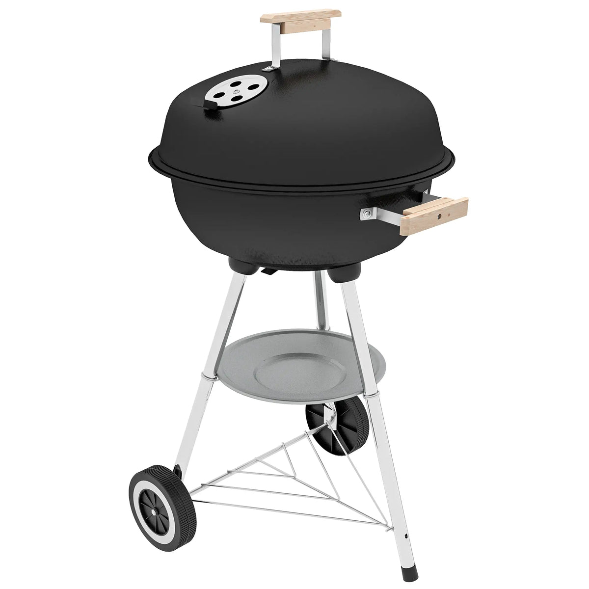Portable Charcoal BBQ Grill, Steel Outdoor Cooker With Lid, Black Charcoal BBQ Grils at Gallery Canada