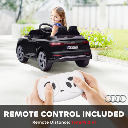12V Kids Electric Car, Audi Q8 E-Tron Sportback, Remote Control, Black Electric Toy Cars at Gallery Canada