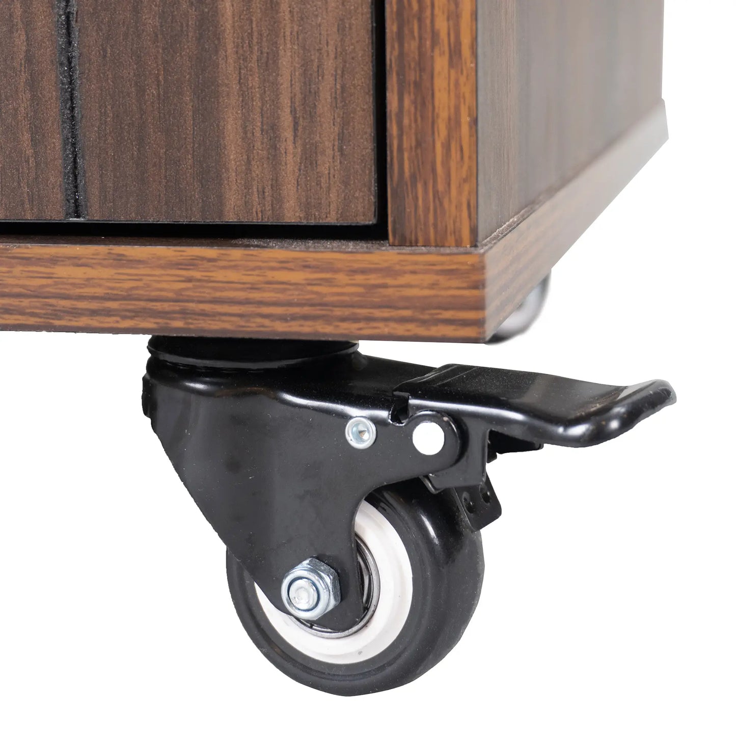 Adjustable Shelf Island, Trash Cabinet, Spice Rack, 51" L x 20" W x 35" H, Walnut Brown Kitchen Islands & Kitchen Carts at Gallery Canada