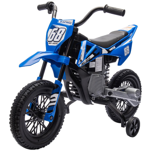 12V Kids Dirt Bike, Electric Motorcycle, Blue