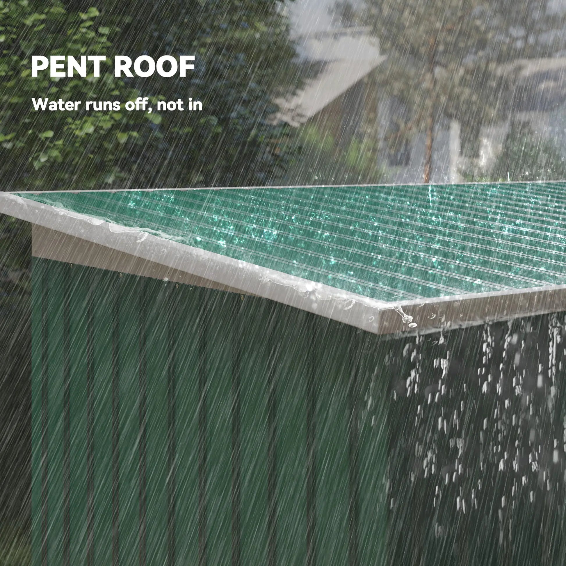 9' x 4' Metal Garden Shed, Ventilation, Doors, Dark Green Sheds at Gallery Canada