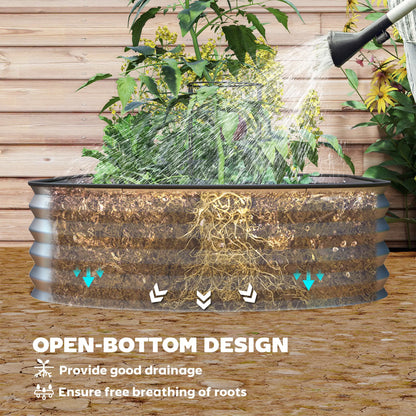 7' x 3' x 1' Galvanized Raised Garden Bed, Outdoor Planter Box, Silver Raised Garden Beds at Gallery Canada