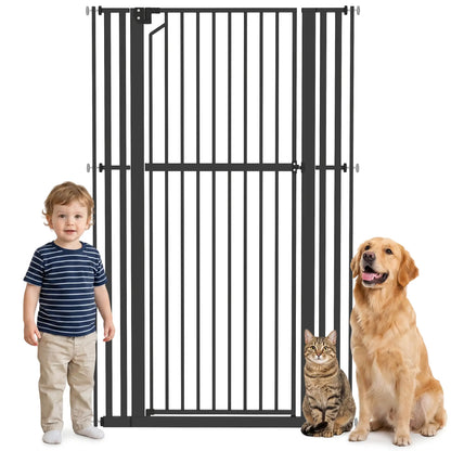 63" Extra Tall Pet Gate, 30-41" Wide Adjustable, Pressure Mounted
