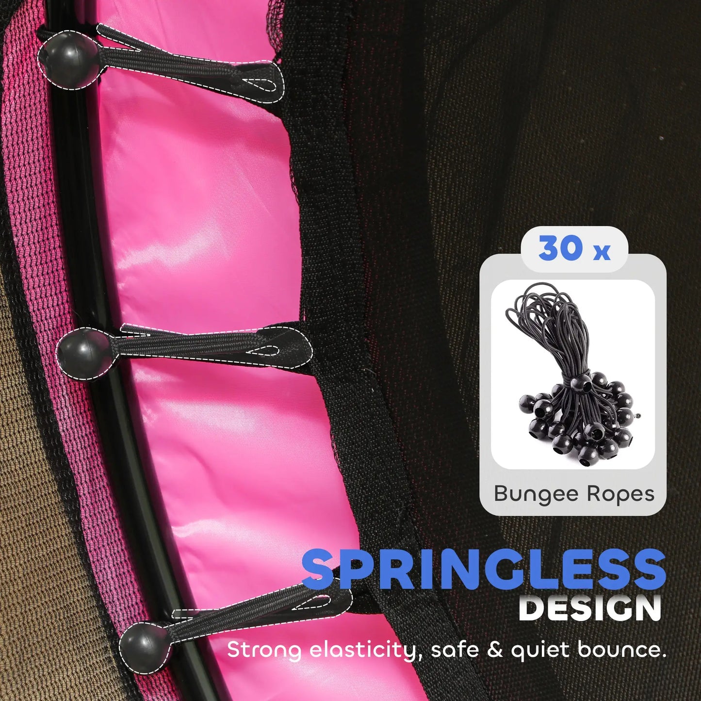 55" Toddler Trampoline, Safety Enclosure Net, Indoor Outdoor, Ages 3-6, Pink Trampolines at Gallery Canada