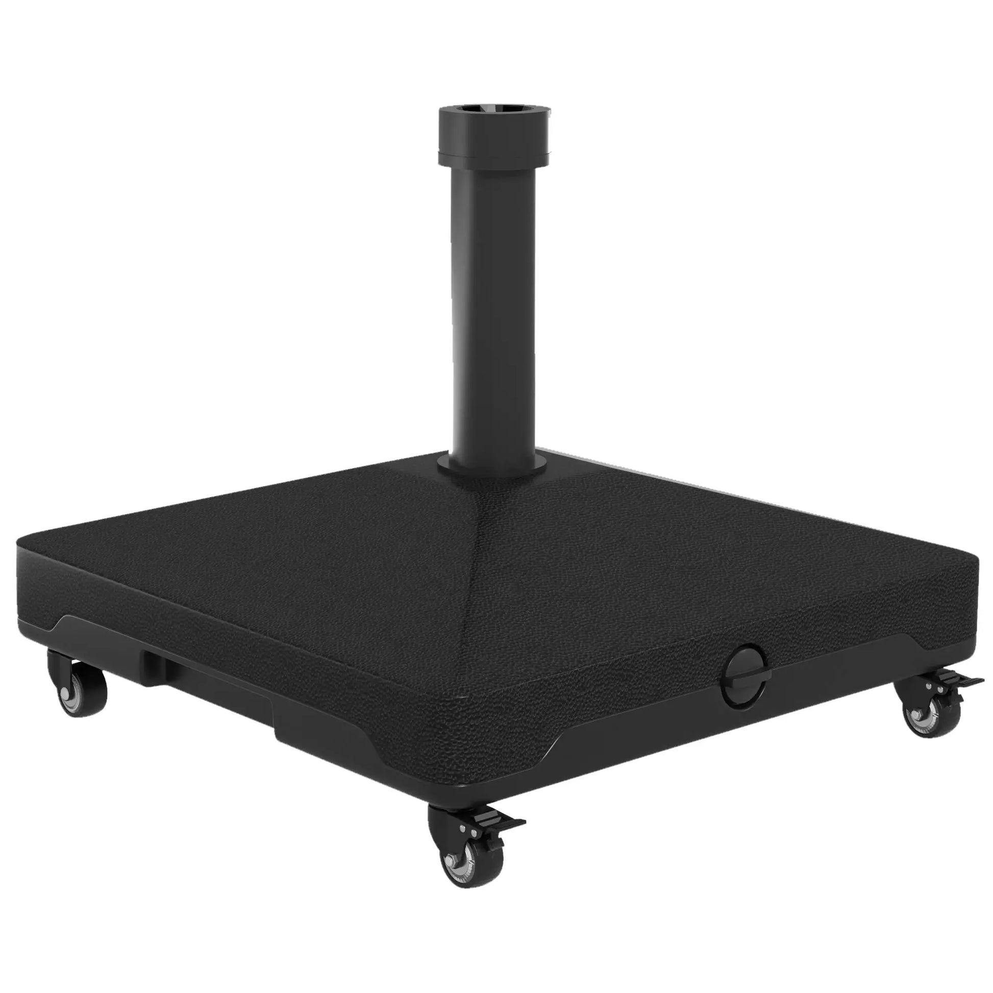 Fillable Umbrella Base With Wheels, Steel Pole, Black Umbrella Bases Black at Gallery Canada