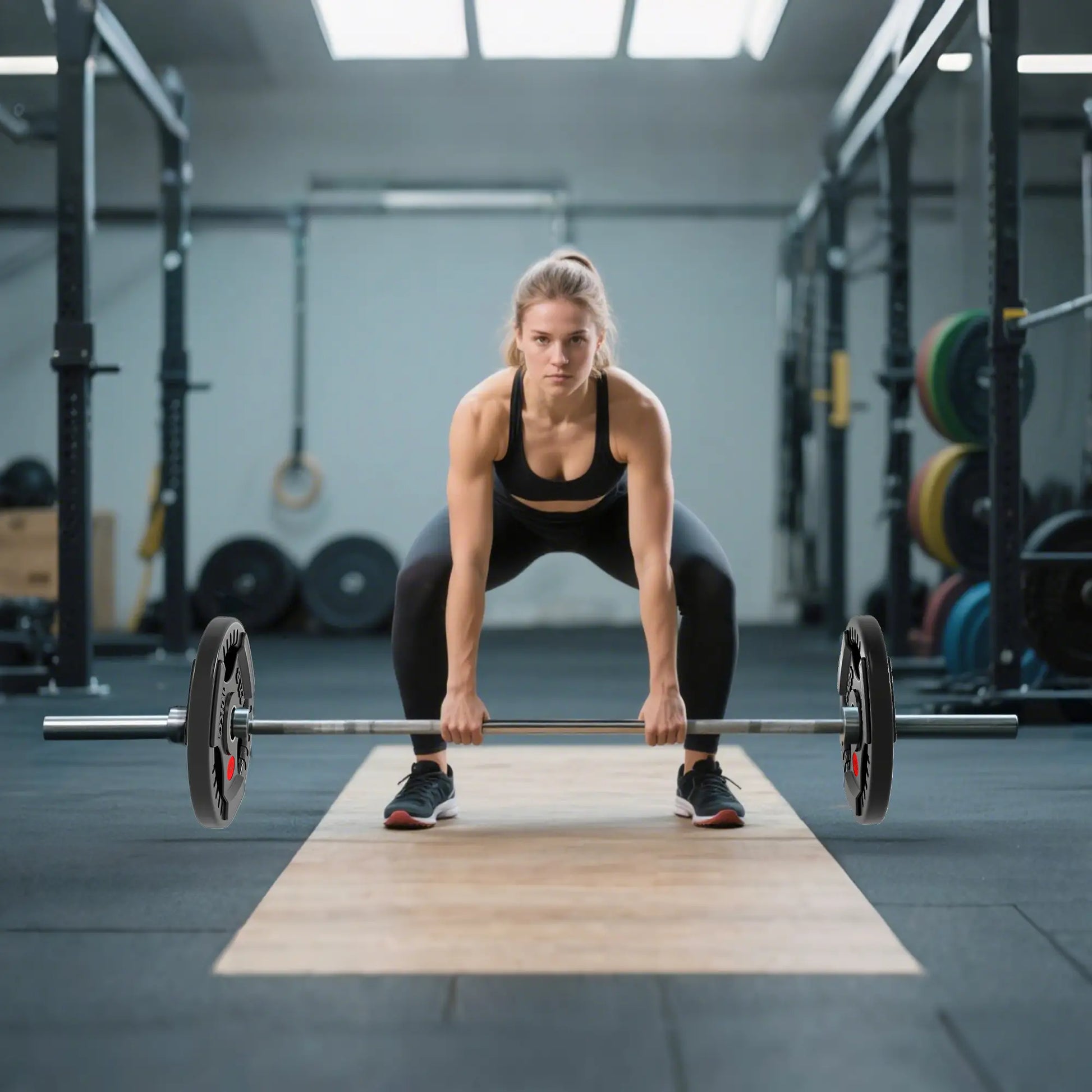 Weight Plates Set, 2-Inch Barbell Weights, Tri-Grips, 2 x 22lbs Dumbbells & Barbells at Gallery Canada