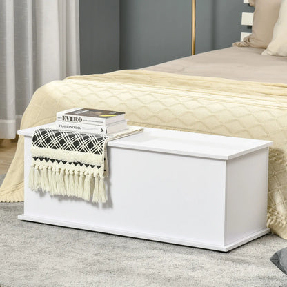 39.5" Storage Chest, 2 Safety Hinges, Flip-Top Lid, White Storage Cabinets at Gallery Canada