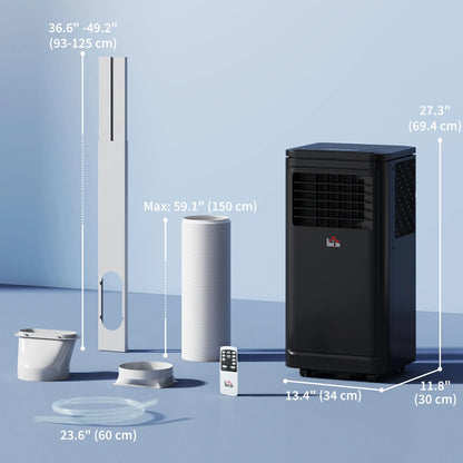 8000 BTU Portable AC, Dehumidifier, Remote, 24H Timer, Black Air Conditioner at Gallery Canada