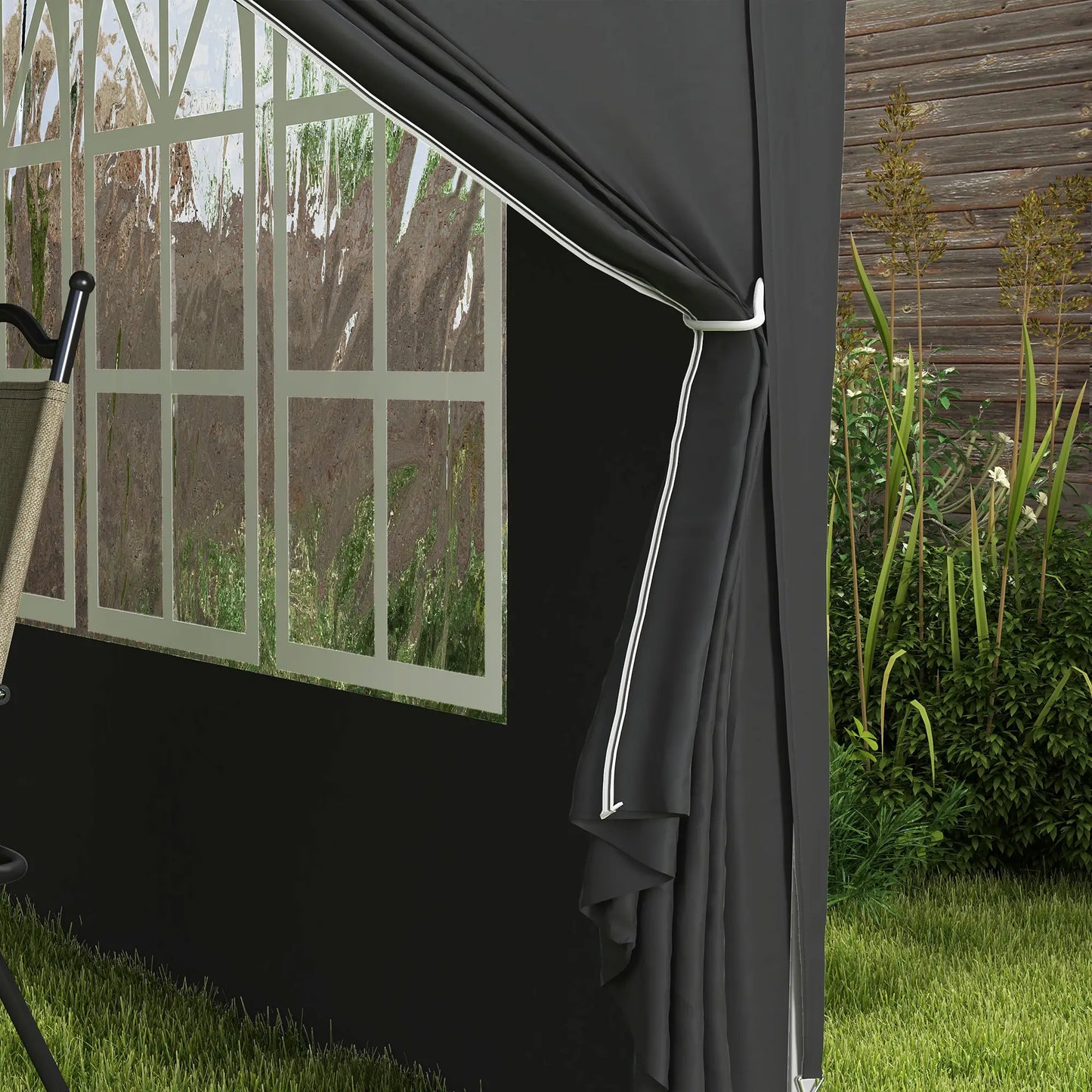 10'x10' Outdoor Pop Up Tent, Wedding Gazebo Canopy, Black Pop Up Canopies at Gallery Canada