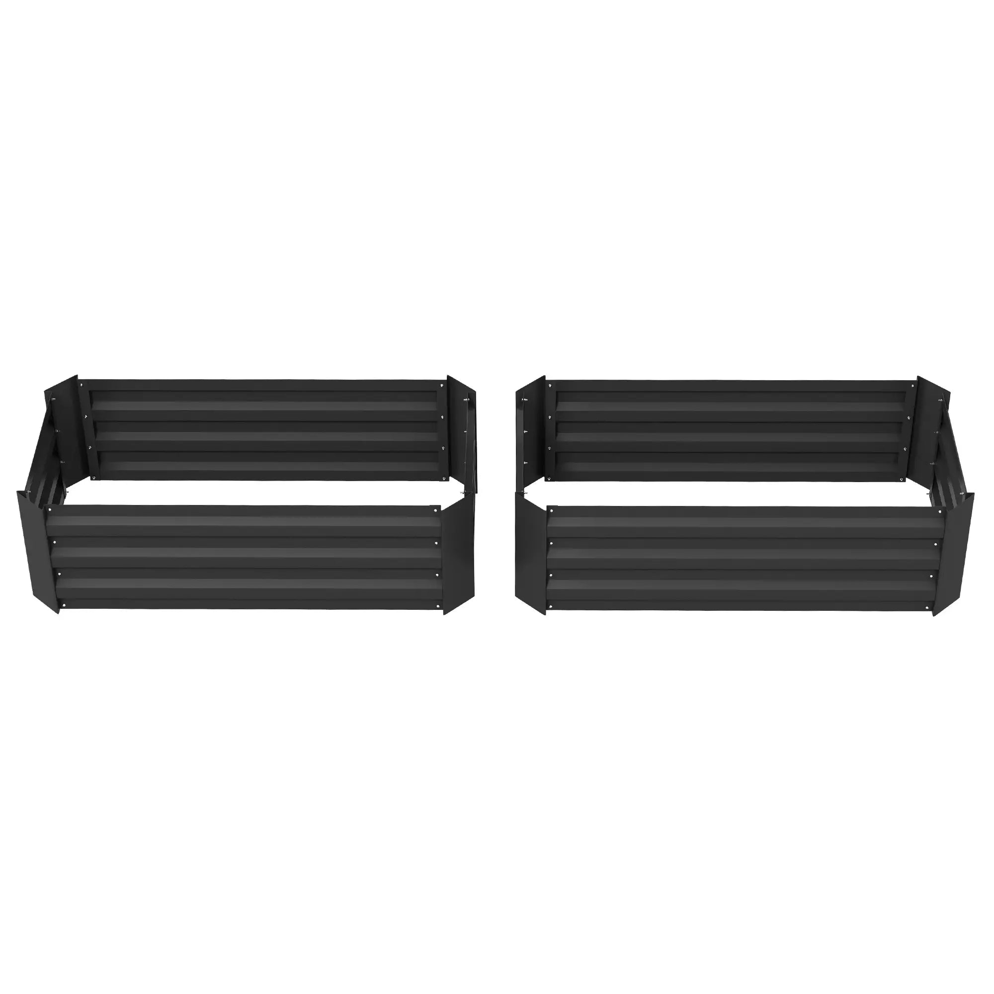 Steel Raised Garden Bed, Elevated Planter Box, 39"x20"x12", Black
