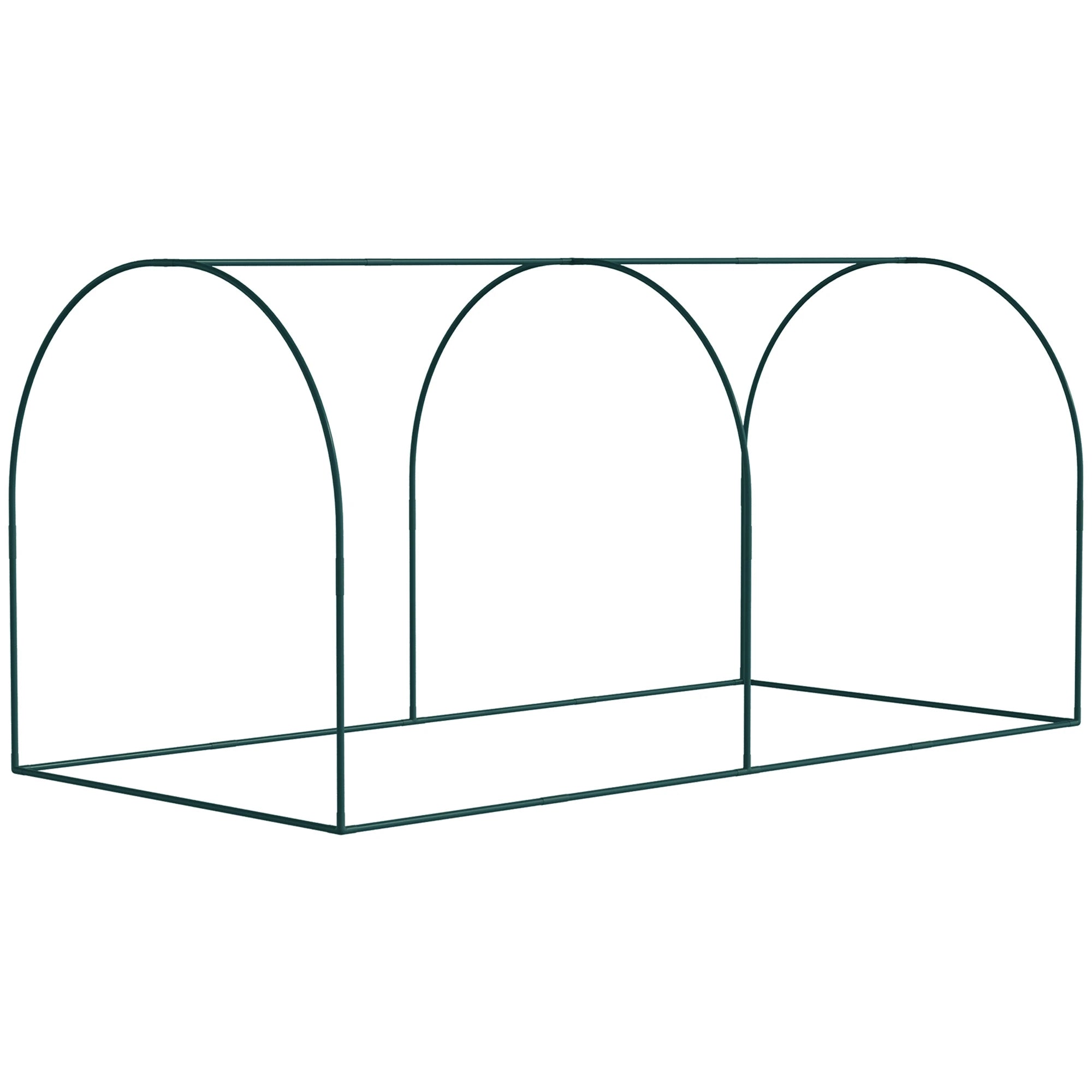 8' x 4' Crop Cage, Plant Protection Tent, 2 Zippered Doors, 4 Stakes, Dark Green Walk In Greenhouses at Gallery Canada