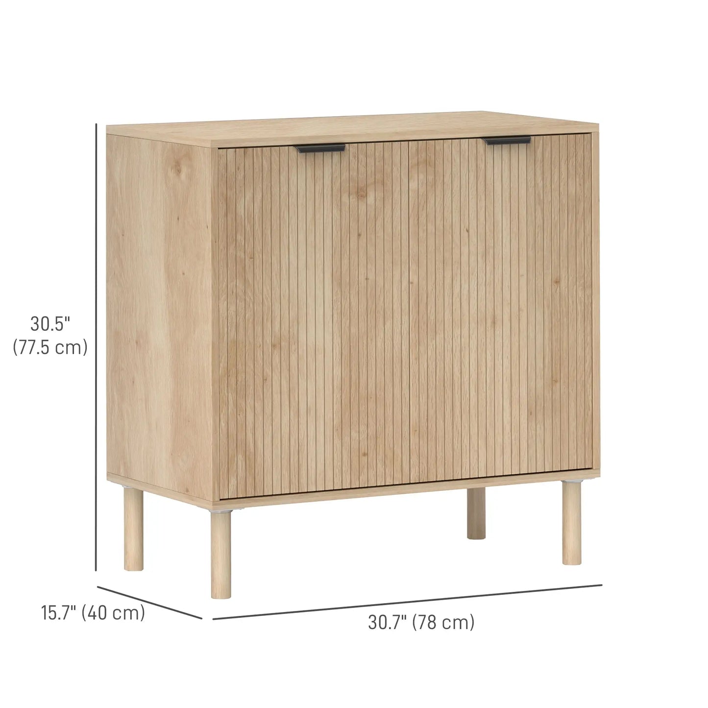 Accent Cabinet with Doors, Adjustable Shelf, Wood Legs, Oak Storage Cabinets at Gallery Canada