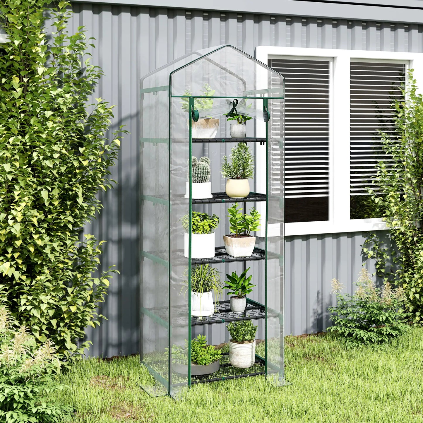 5 Tier Mini Greenhouse, Portable, Transparent, 27.25" x 19.25" x 76", Clear Portable Greenhouses at Gallery Canada
