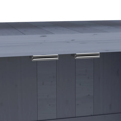 Outdoor Wooden Potting Bench, Storage Cabinet, Aluminum Tabletop, Grey Potting Benches & Tables at Gallery Canada