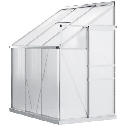 6' x 4' Aluminum Greenhouse, Polycarbonate, Adjustable Roof Vent, Clear Walk In Greenhouses at Gallery Canada