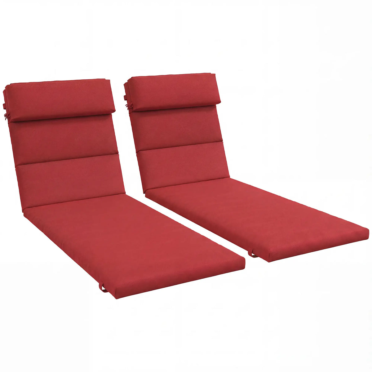 Patio Chaise Lounge Chair Cushions, Set Of 2, Wine Red Patio Chair Cushions at Gallery Canada