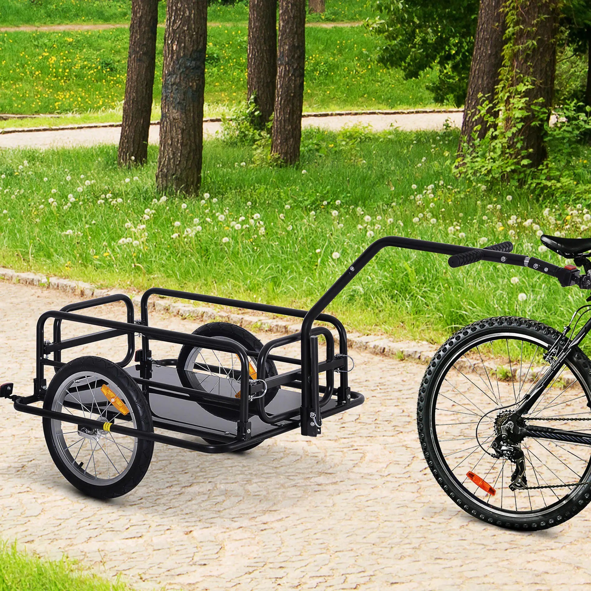 Folding Bicycle Cargo Trailer, Bike Cart Carrier, Hitch, Black Bike Cargo Trailers at Gallery Canada