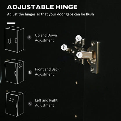 72" Kitchen Pantry Cabinet, 4 Doors, 3 Adjustable Shelves, Black Kitchen Pantry Cabinets at Gallery Canada