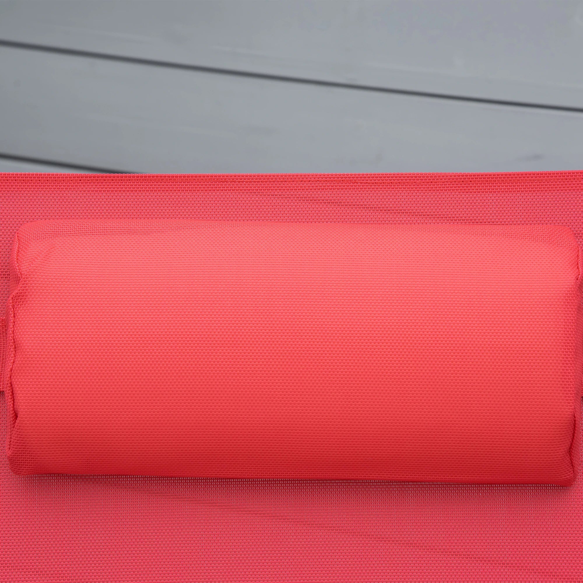 Outdoor Folding Chaise Lounge, Steel Recliner, 7 Adjustable Positions, Red Lounger Chairs at Gallery Canada