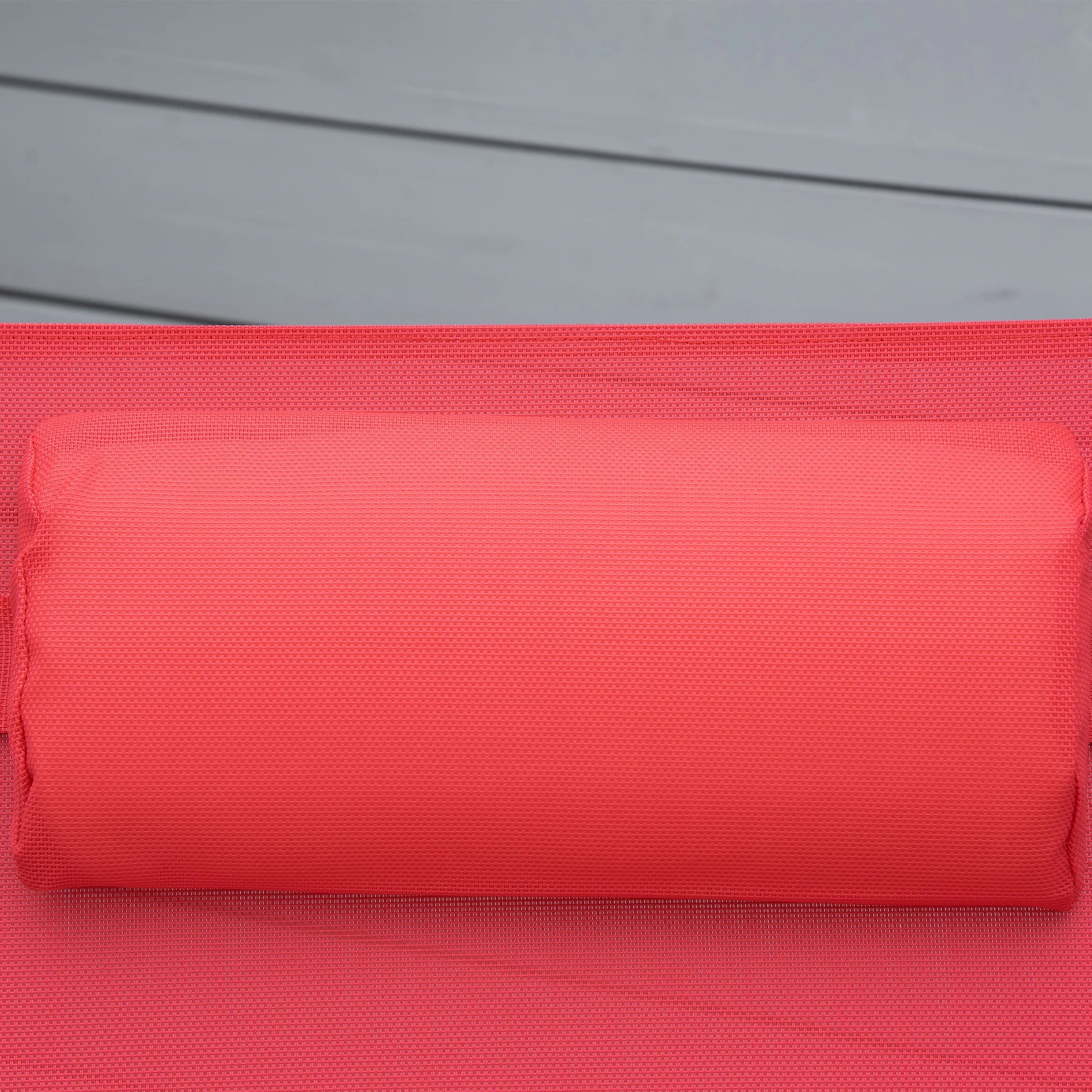 Outdoor Folding Chaise Lounge, Steel Recliner, 7 Adjustable Positions, Red Lounger Chairs at Gallery Canada