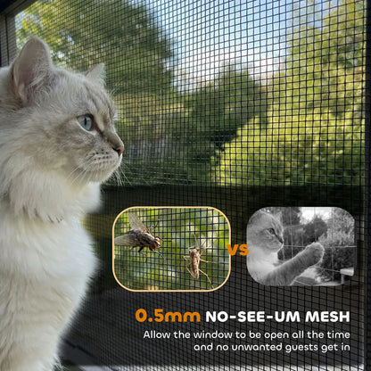 Outdoor Cat Enclosure, Expandable Wooden Cat House, 39.4"L Outdoor Cat Enclosures at Gallery Canada