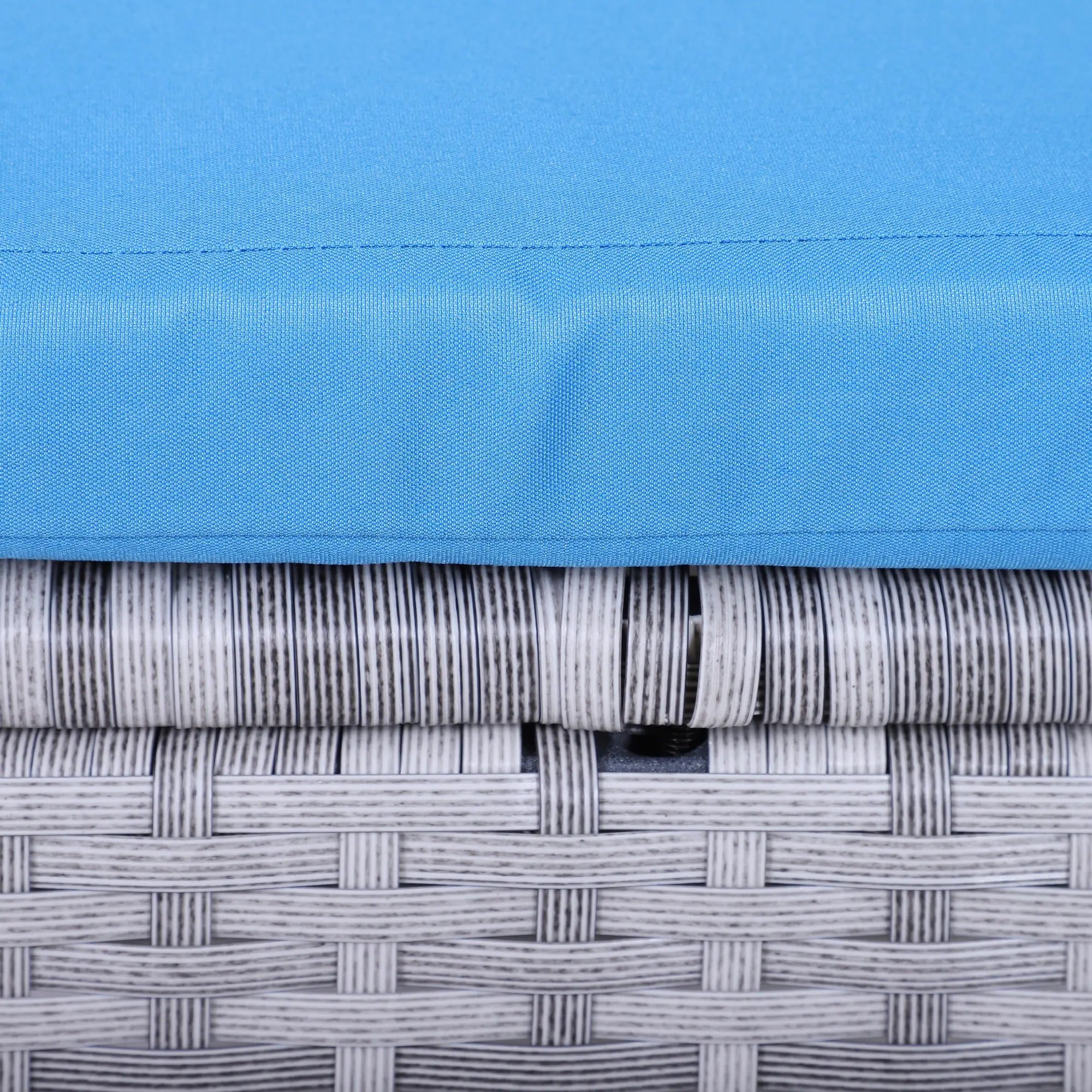 5-Piece Wicker Patio Set, Table, Ottomans, Bright Blue, Blue Patio Furniture Sets at Gallery Canada