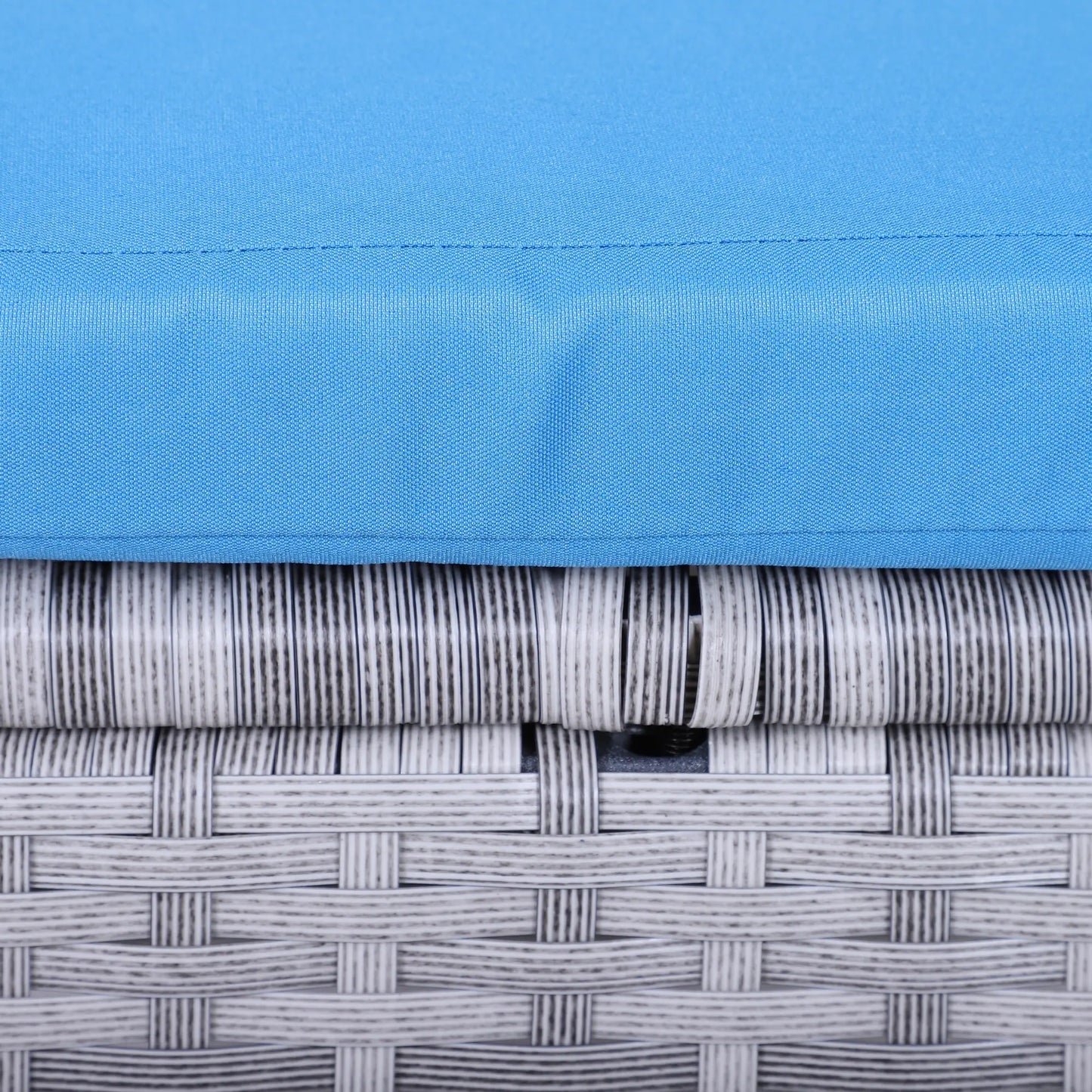 5-Piece Wicker Patio Set, Table, Ottomans, Bright Blue, Blue Patio Furniture Sets at Gallery Canada