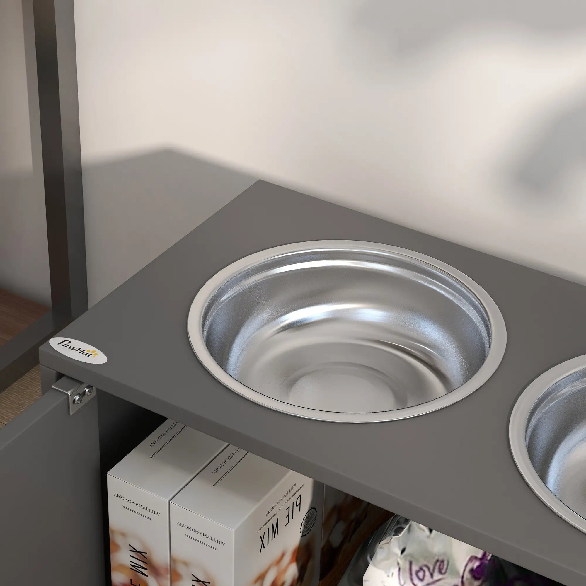 Elevated Dog Bowls for Large Dogs, 2 Stainless Steel Bowls, Grey Dog Bowls at Gallery Canada