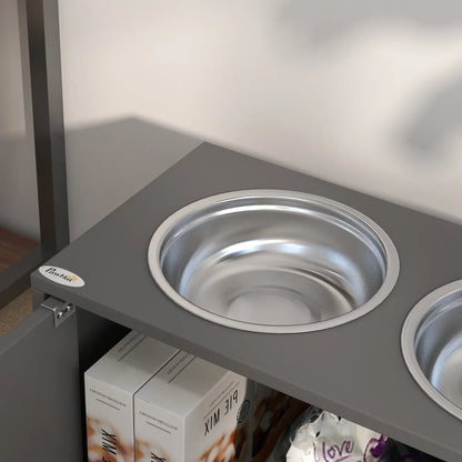 Elevated Dog Bowls for Large Dogs, 2 Stainless Steel Bowls, Grey Dog Bowls at Gallery Canada