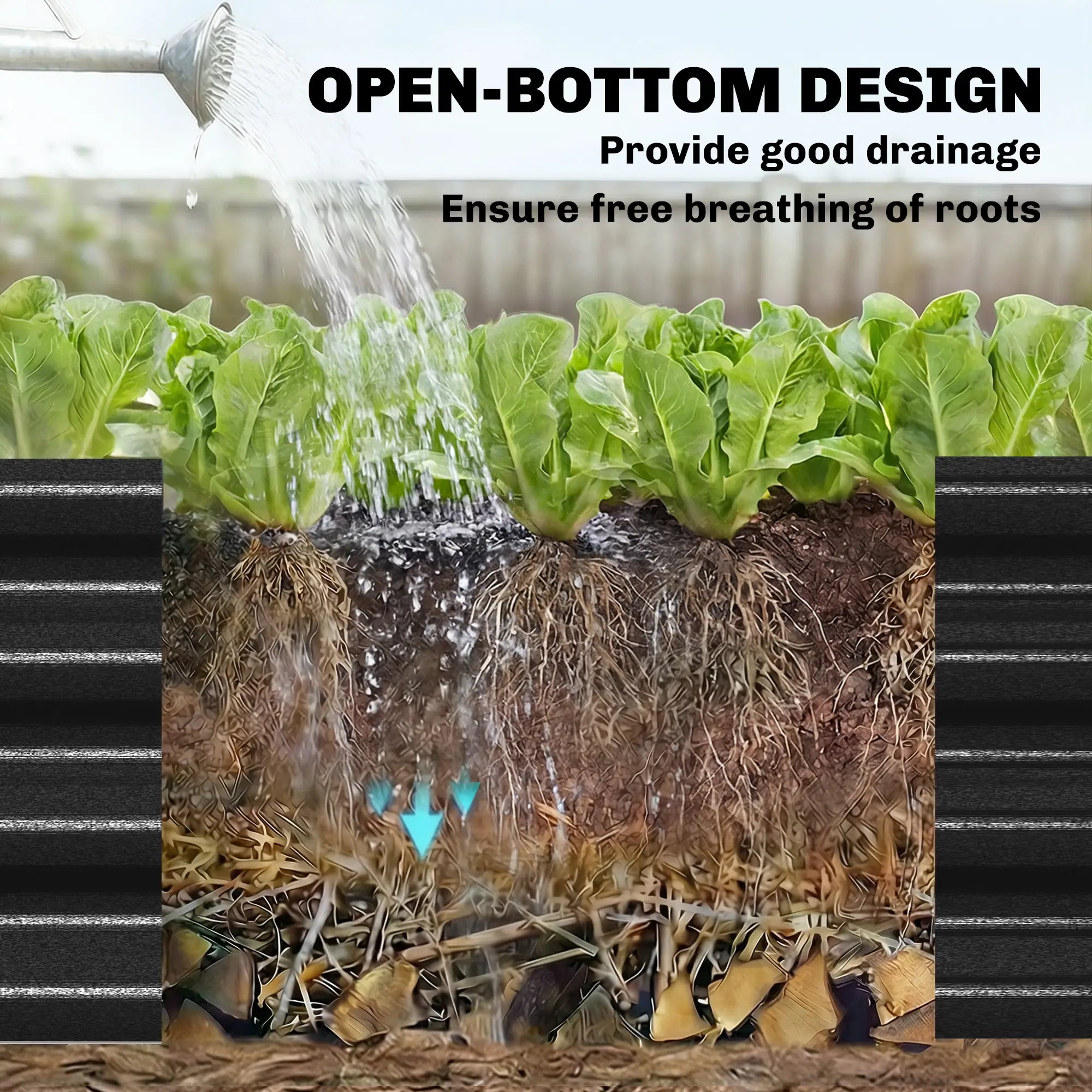 12x4x1ft Galvanized Raised Garden Bed, Reinforced Outdoor Planter Box, Black Galvanized Planter Boxes at Gallery Canada