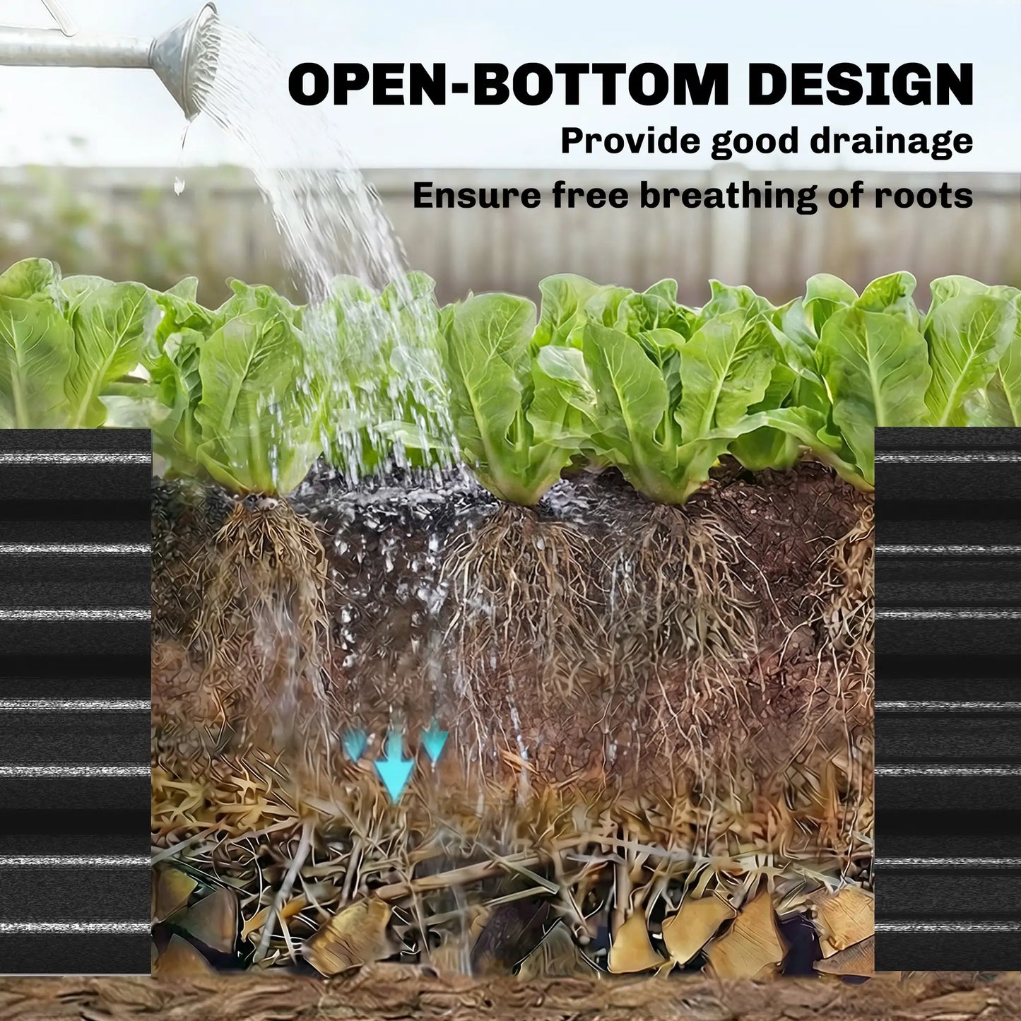 12x4x1ft Galvanized Raised Garden Bed, Reinforced Outdoor Planter Box, Black Galvanized Planter Boxes at Gallery Canada