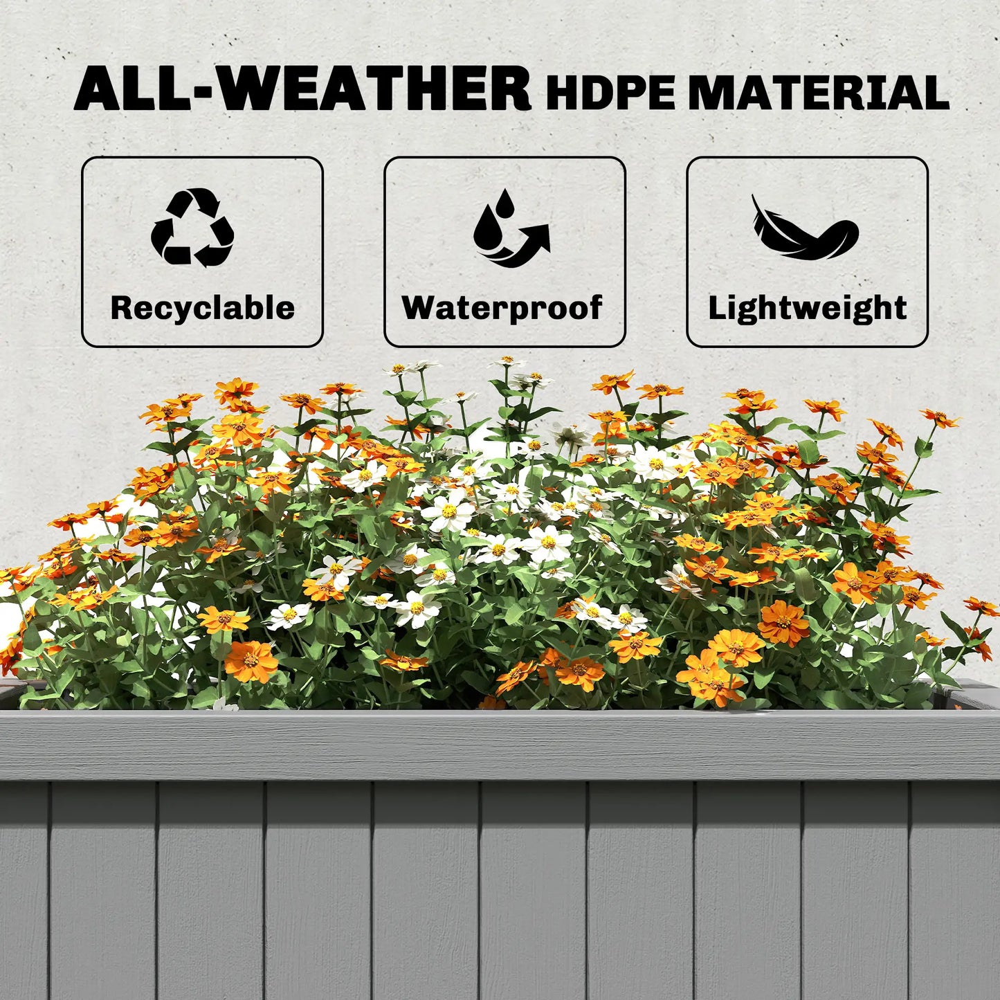Raised Garden Bed With Legs, HDPE Planter With Drainage Holes Elevated Garden Beds at Gallery Canada