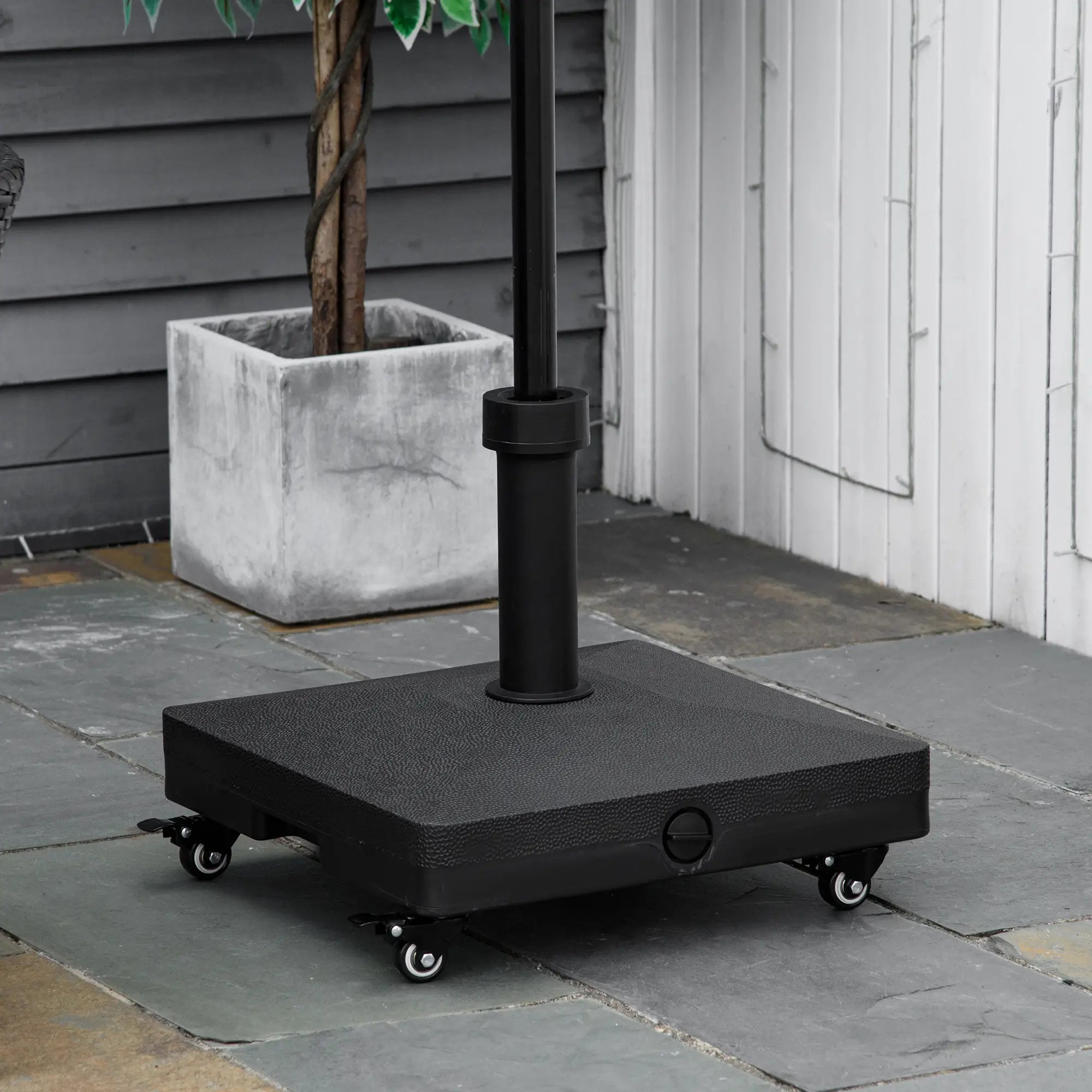 Square Parasol Base, Portable Umbrella Stand, Φ0.75'', Φ1.5'' Poles, Black Umbrella Bases at Gallery Canada
