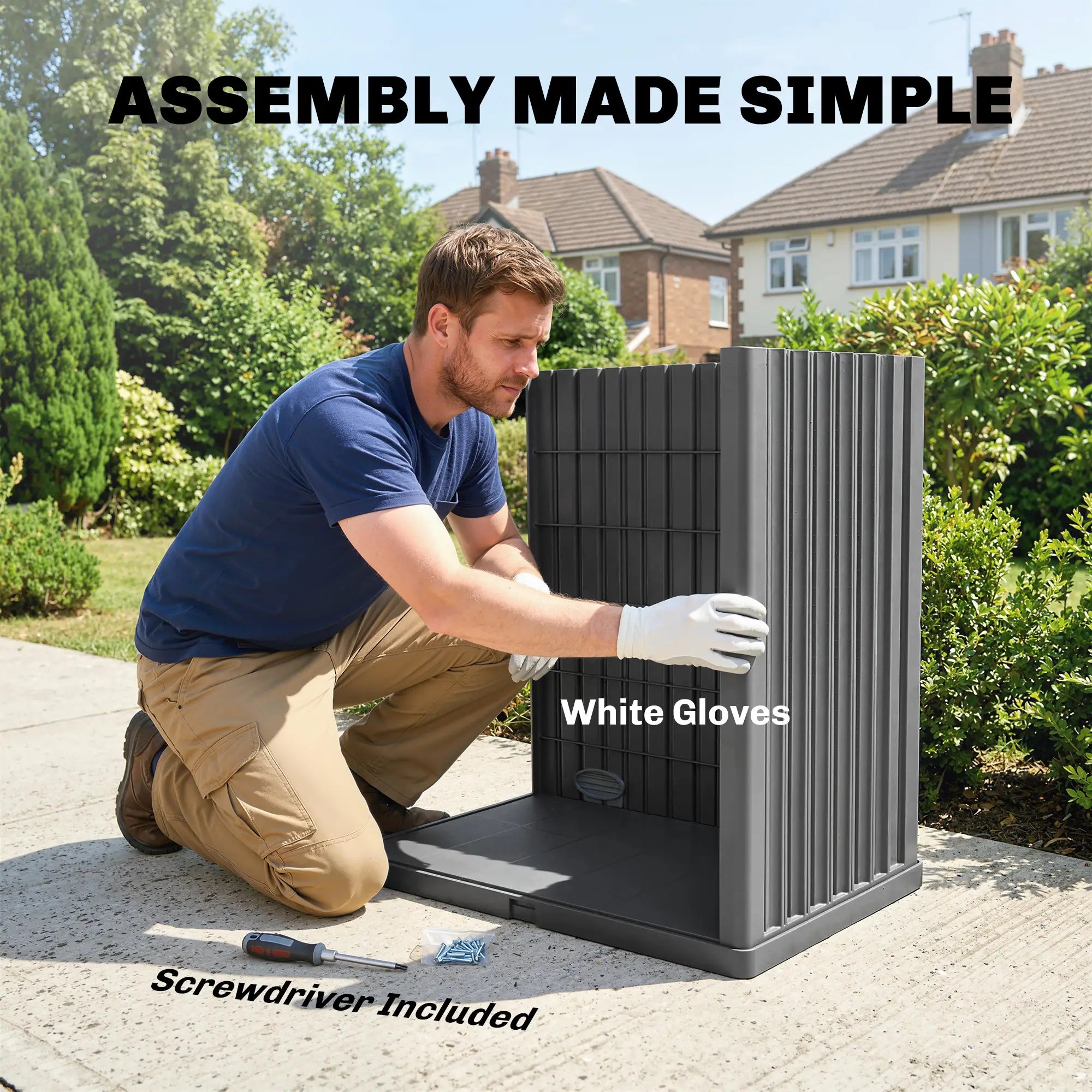 82 Gallon Outdoor Storage Box, Splash Resistant, UV Resistant, Grey Patio Storage Boxes at Gallery Canada