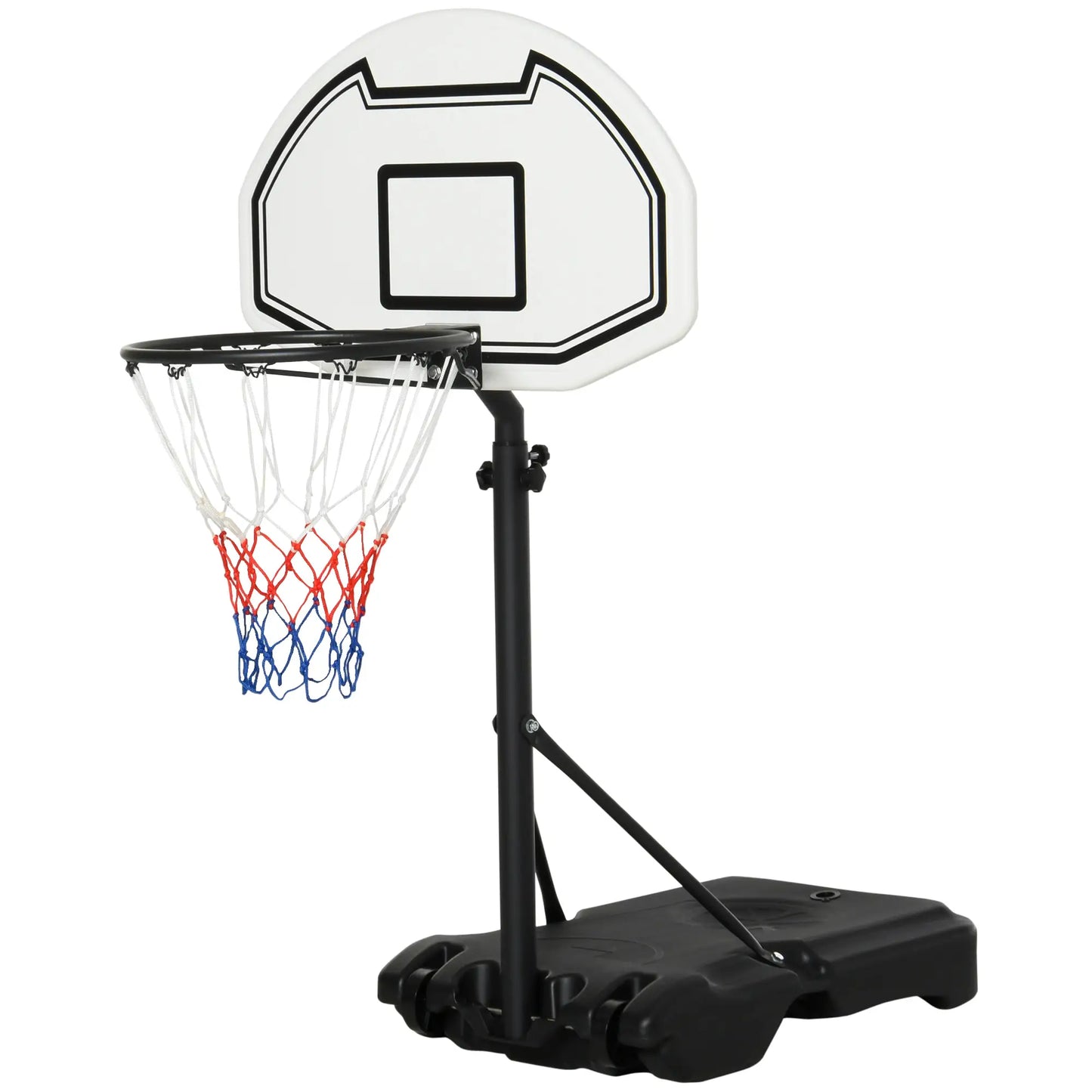 51"-64" Height Adjustable Basketball System, Portable with Wheels Basketball Black at Gallery Canada