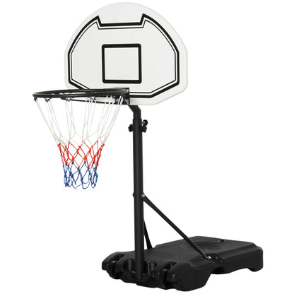 51"-64" Height Adjustable Basketball System, Portable with Wheels Basketball Black at Gallery Canada