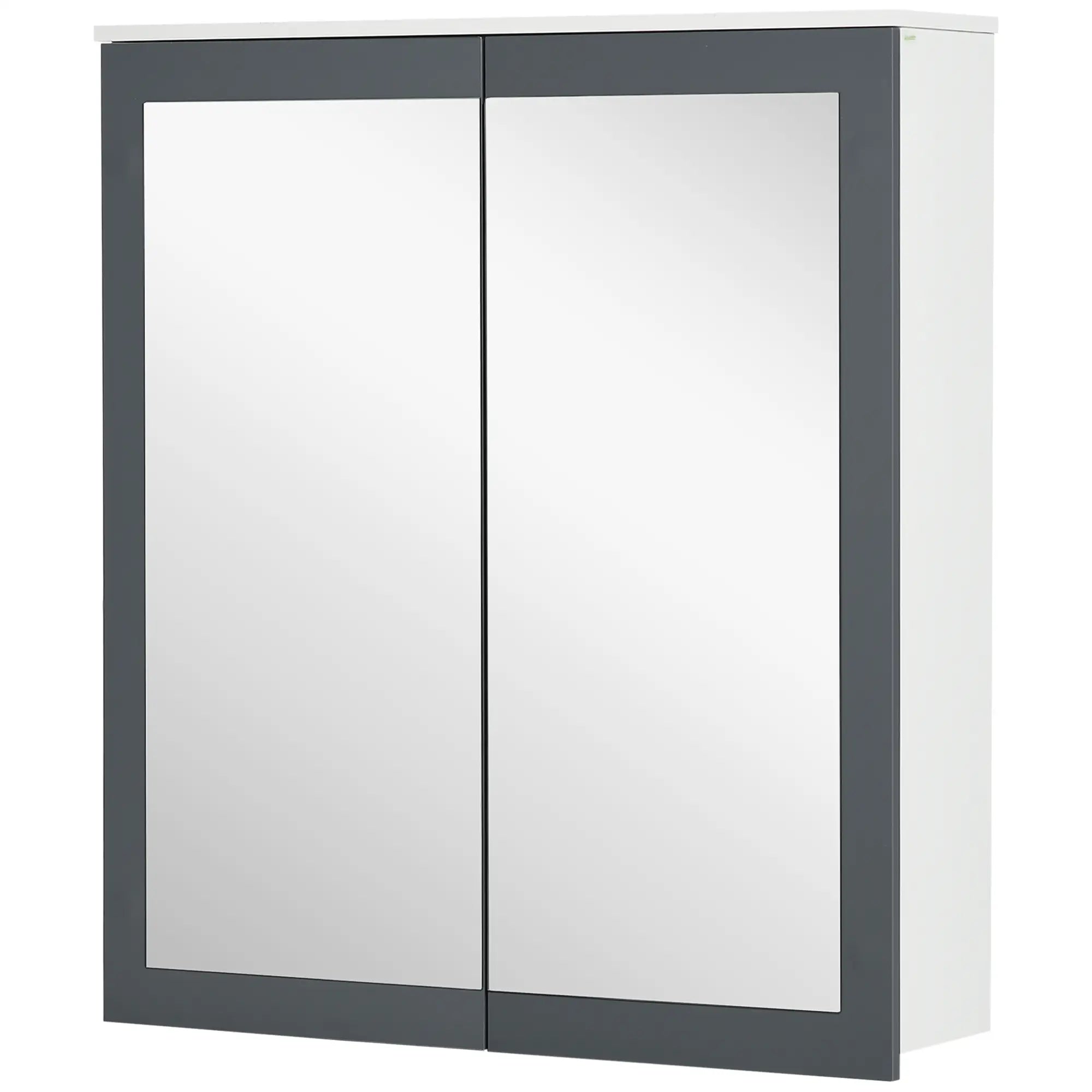 Wall Mounted Bathroom Mirror Cabinet, Double Doors, Adjustable Shelves, White Mirror Medicine Cabinets at Gallery Canada