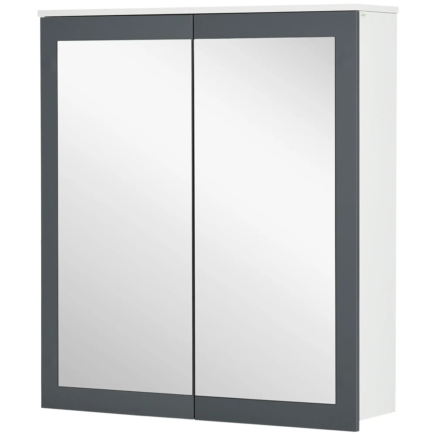 Wall Mounted Bathroom Mirror Cabinet, Double Doors, Adjustable Shelves, White Mirror Medicine Cabinets at Gallery Canada