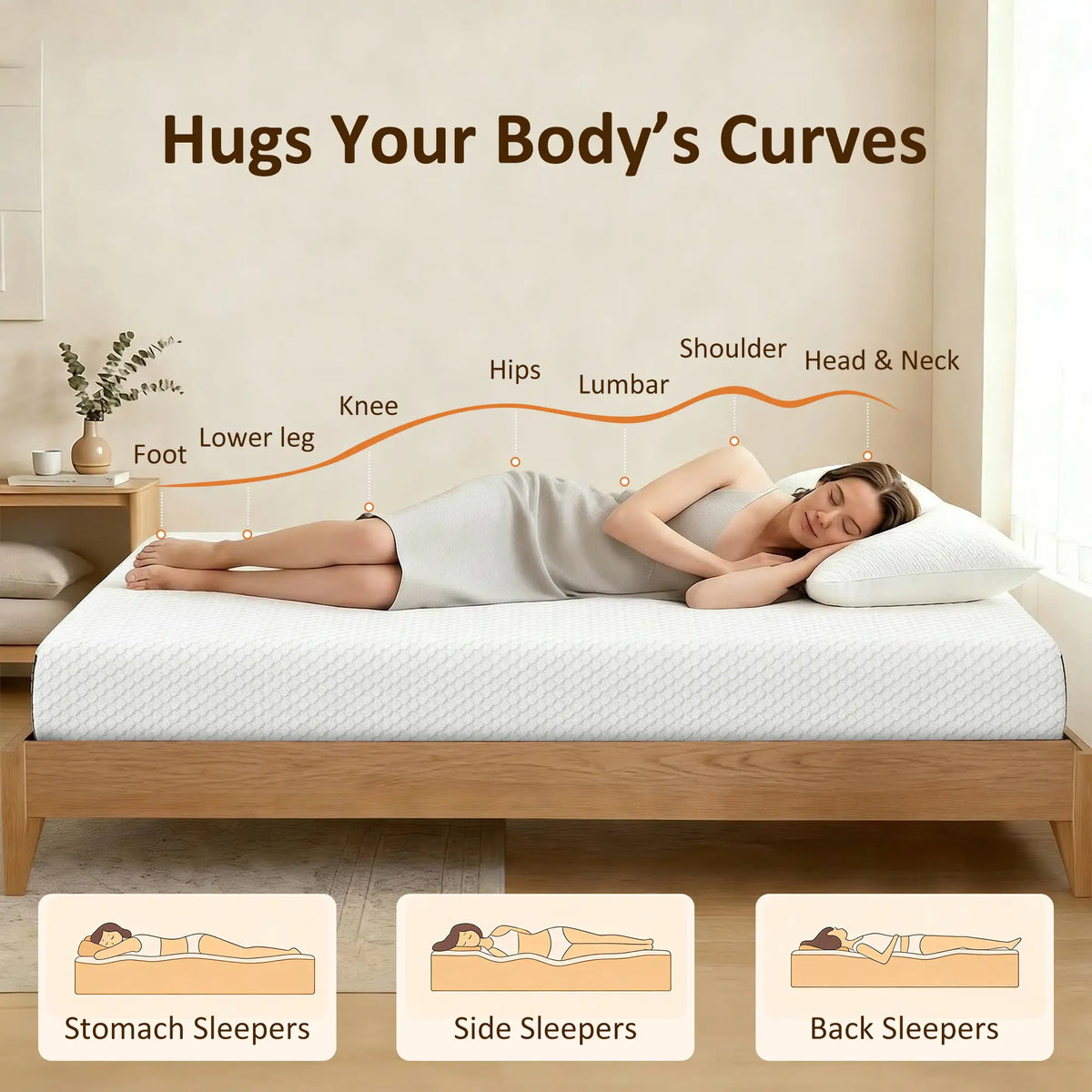 Twin 8 Inch Memory Foam Mattress, Medium Firm, CertiPUR-US
