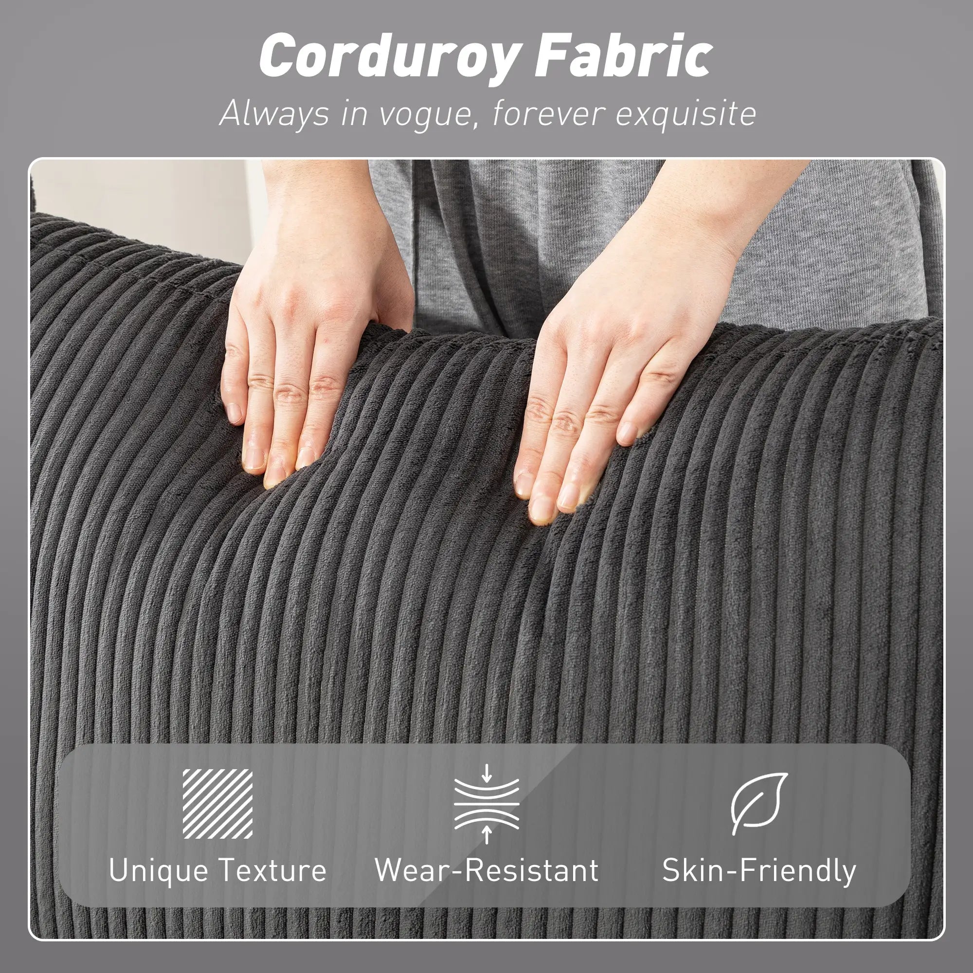 Convertible Sofa Bed, U-Shaped Sleeper Couch with Storage Chaise, Grey Sofas & Reclining Chairs at Gallery Canada