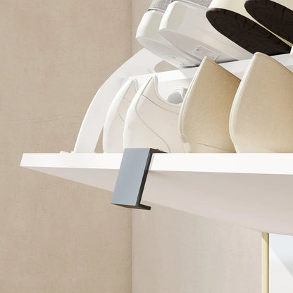 Narrow Shoe Cabinet, 3 Flip Drawers, Adjustable Shelves, Holds 24 Pairs, White Shoe Storage Cabinets & Racks at Gallery Canada