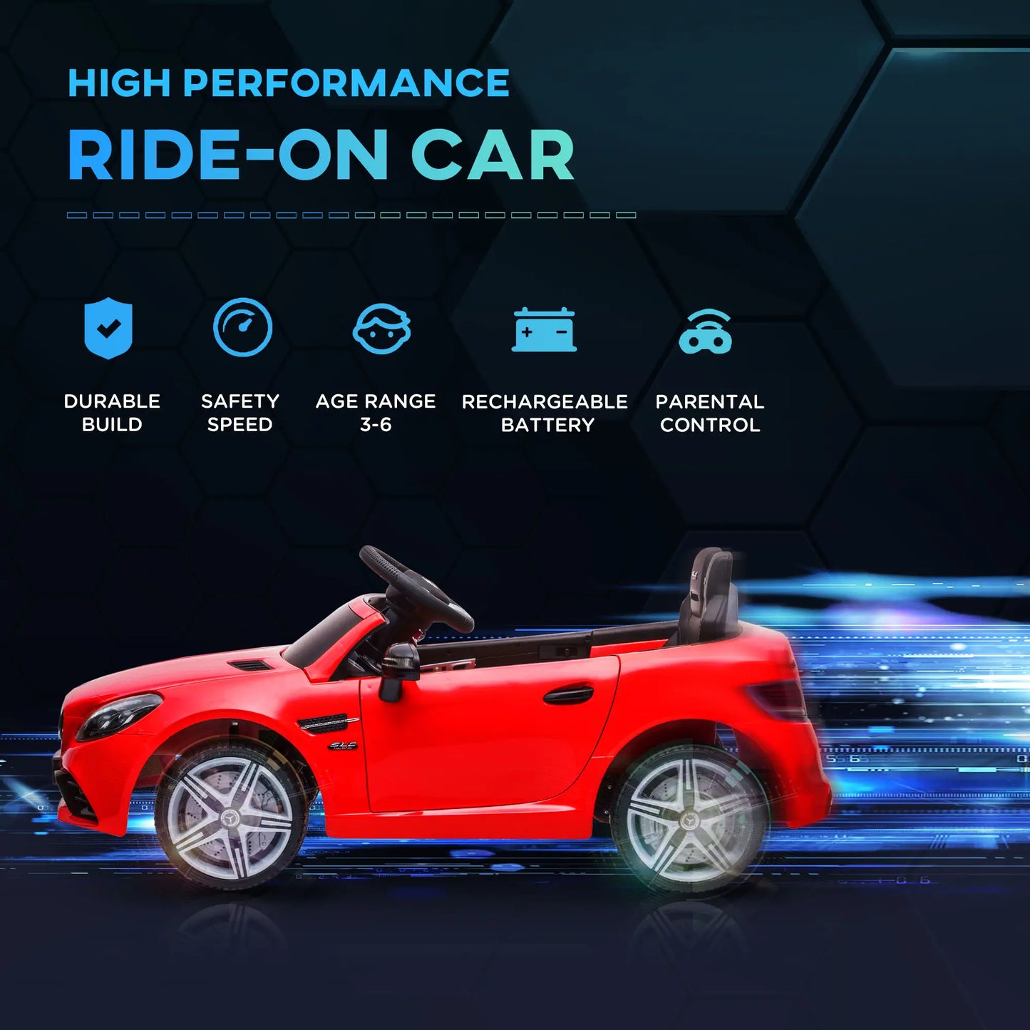 12V Ride On Car, Parent Remote Control, Two Motors, 3-6 Years, Red Electric Toy Cars at Gallery Canada