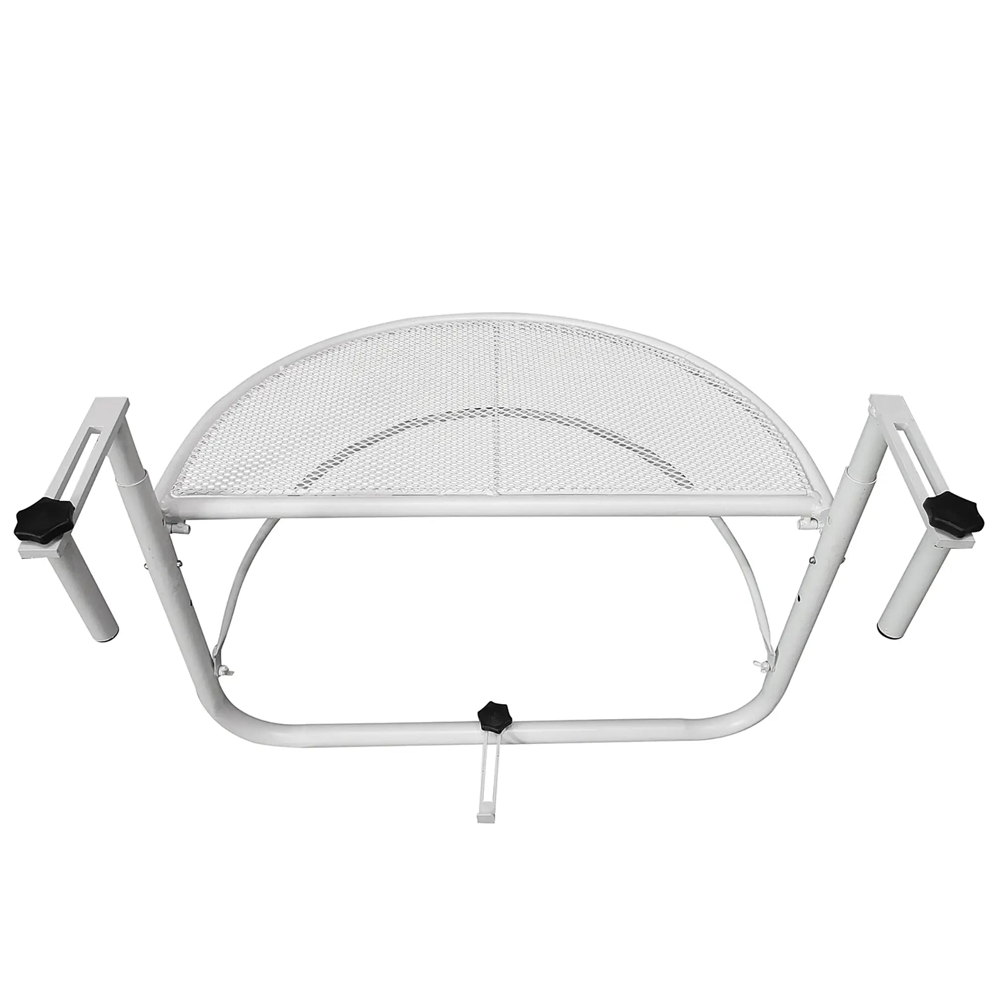Adjustable Balcony Hanging Table, Metal Wall Desk, Outdoor Flower Stand, Half Round, White Balcony Table Hanging at Gallery Canada